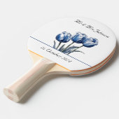 Tulips in Delft Blue benutzerdefinierbar Tischtennis Schläger (Vorderseite)