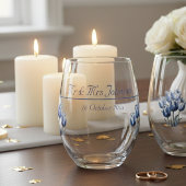 Tulips in Delft Blue benutzerdefinierbar Weinglas Ohne Stiel