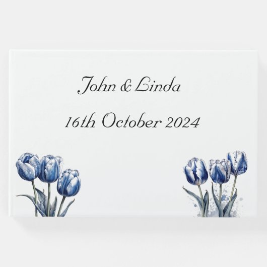 Tulips in Delft Blue Gästebuch (Vorderseite)