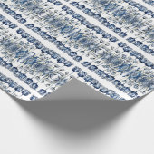 Tulips in Delft Blue Geschenkpapier (Ecke)