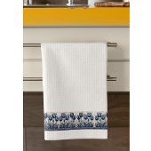 Tulips in Delft Blue Geschirrtuch