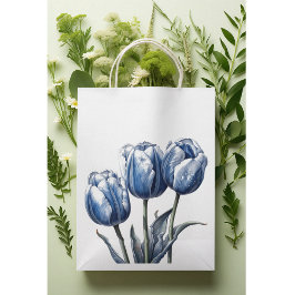 Tulips in Delft Blue Kleine Geschenktüte