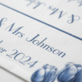 Tulips in Delft Blue Kurzer Tischläufer