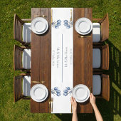 Tulips in Delft Blue Kurzer Tischläufer