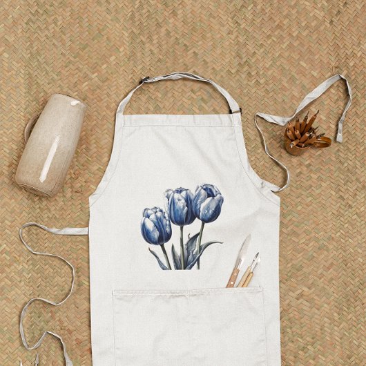 Tulips in Delft Blue Schürze