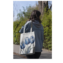 Tulips in Delft Blue Tasche