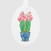 Tulips in Delft Pot Ornament (Rückseite)