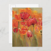 Tulips in der Mitte Postkarte (Vorne/Hinten)