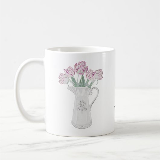 Tulips in der Pitcher-Keramik Kaffeetasse (Links)