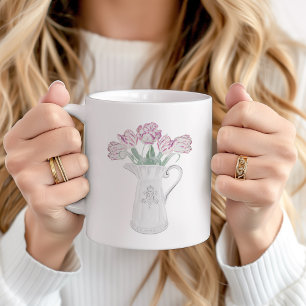 Tulips in der Pitcher-Keramik Kaffeetasse