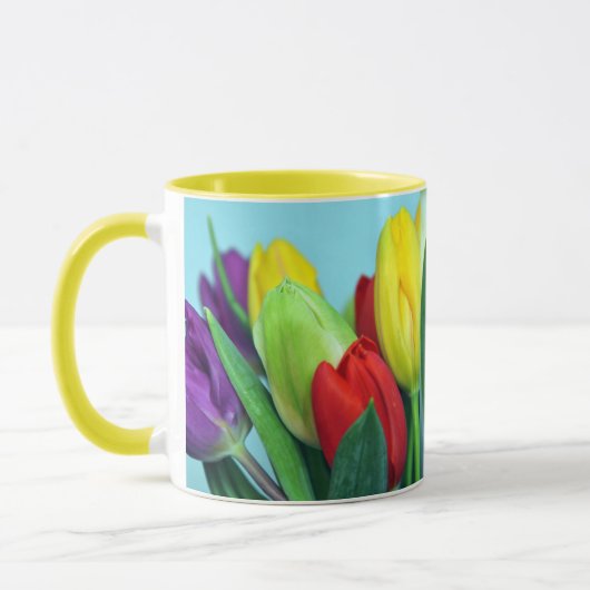 Tulips in der Springtime-Tasse Tasse (Links)