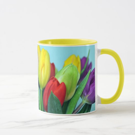 Tulips in der Springtime-Tasse Tasse (Rechts)