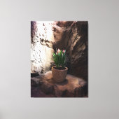 Tulips in einem Grotto Leinwanddruck (Vorderseite)