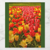 TULIPS IN EINEM PARKWEIN ODER EINER KLEINEN WEINFL WEINETIKETT (Einzelnes Label)