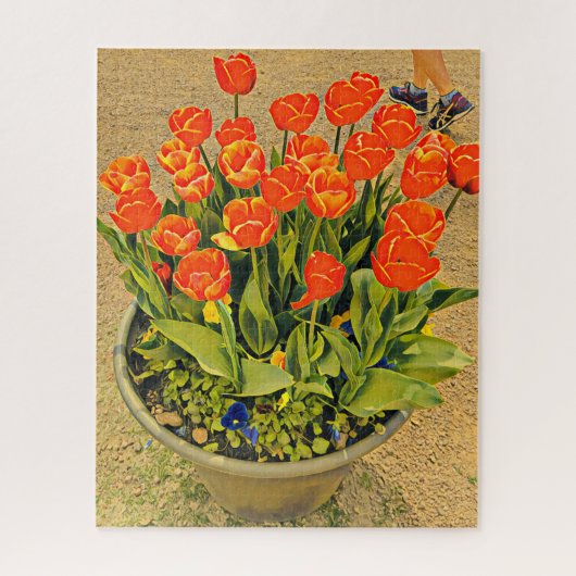 Tulips in einem Potpuzzle Puzzle (Vertikal)