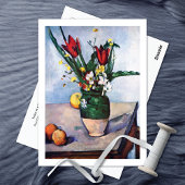 Tulips in einem Vase Paul Cezanne Postkarte