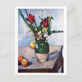 Tulips in einem Vase Paul Cezanne Postkarte (Vorderseite)