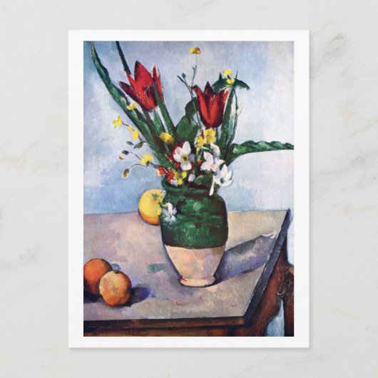 Tulips in einem Vase Paul Cezanne Postkarte (Vorderseite)