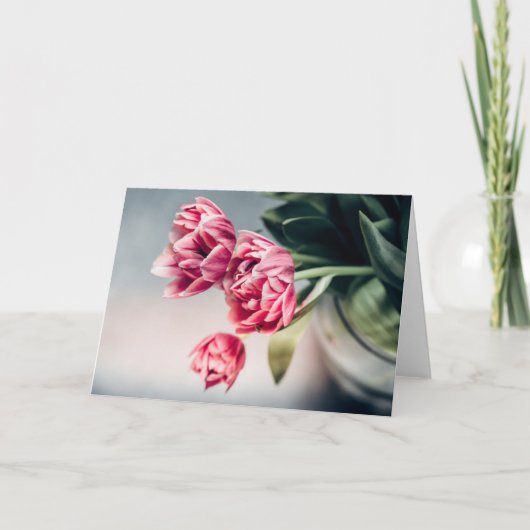 Tulips in einer Vase Karte (Vorderseite)
