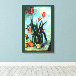 Tulips in einer Vase von Paul Cezanne, Vintage Kun Leinwanddruck