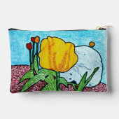 Tulips in Garden Zubehörtasche (Rückseite)