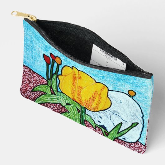 Tulips in Garden Zubehörtasche (Offen)