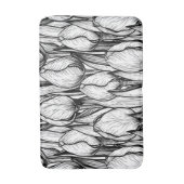 Tulips in Schwarzweiß Badematte (Vorderseite Vertikal)