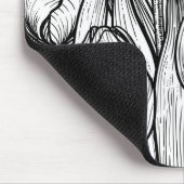 Tulips in Schwarzweiß Mousepad (Ecke)