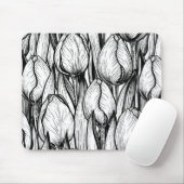 Tulips in Schwarzweiß Mousepad (Mit Mouse)