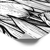 Tulips in Schwarzweiß Poster (Ecke)