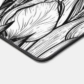 Tulips in Schwarzweiß Schreibtischunterlage (Ecke)