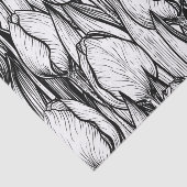 Tulips in Schwarzweiß Seidenpapier (Ausschnitt)