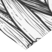 Tulips in Schwarzweiß Tischdecke (Schrägansicht)