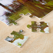 Tulips in Springtime Garden Pond farbenfroh Puzzle (Seite)