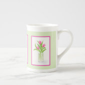 Tulips in Water Handpainted Watercolor  Porzellantasse (Rechts)