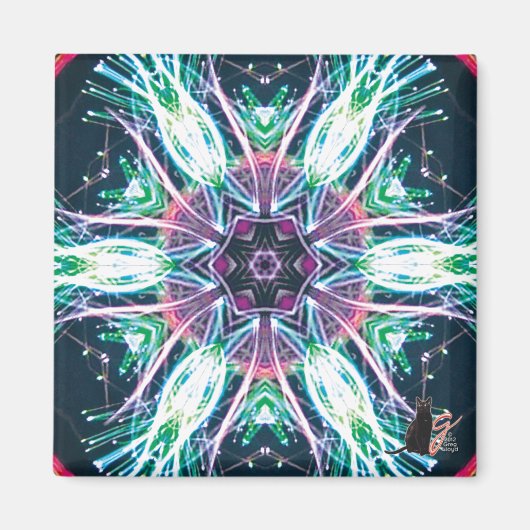 Tulips Kaleidoscope Magnet (Vorne)