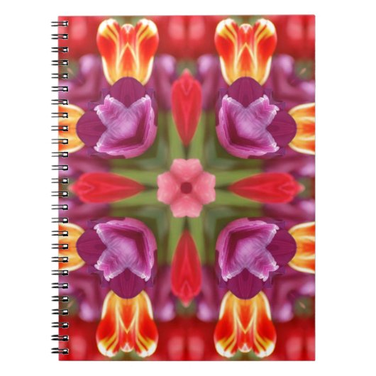 Tulips Kaleidoskop Notizblock (Vorderseite)