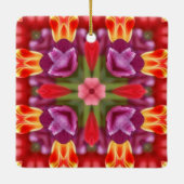 Tulips Kaleidosskop Keramikornament (Rückseite)