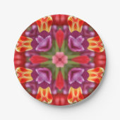 Tulips Kaleidosskop Pappteller (Vorderseite)