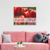 Tulips Leinwand Wrap "live Liebe lacht" (Insitu (Wohnzimmer))