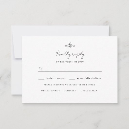 Tulips logotype Hochzeit rsvp (Vorderseite)