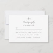 Tulips logotype Hochzeit rsvp Karte (Vorderseite)