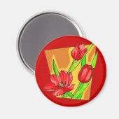 Tulips Magnet (Vorderseite/Rückseite)