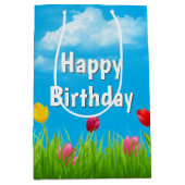 Tulips Medium Geschenktasche Mittlere Geschenktüte (Vorderseite)