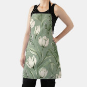 Tulips mit Blätter auf hellgrün Schürze (InSitu)