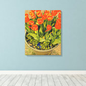 Tulips Modernes Fest der Blume Leinwanddruck (Insitu (Holzboden))