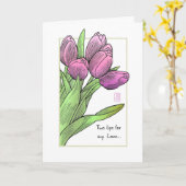 Tulips Mother's Day to Spouse Card Karte (Gelbe Blume)