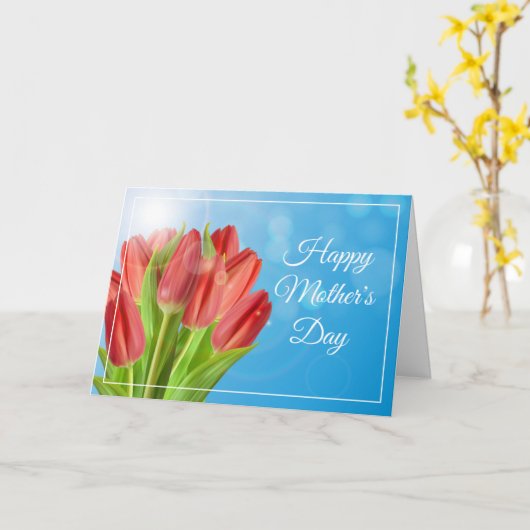 Tulips Muttertagskarte Karte (Gelbe Blume)