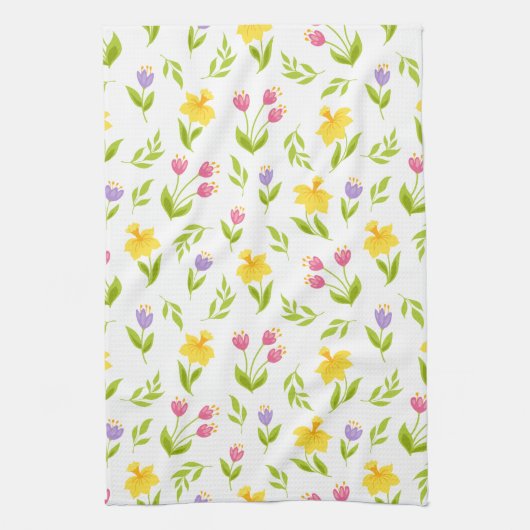 Tulips -N- Affodien Geschirrtuch (Vertikal)