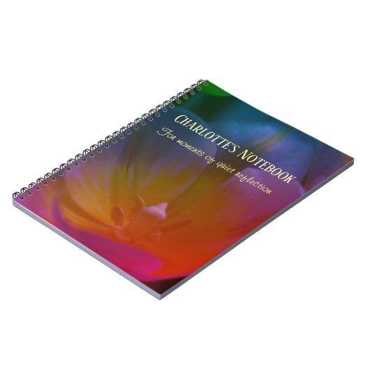Tulips Name and Message Floral Notebook oder Journ Notizblock (Linke Seite)